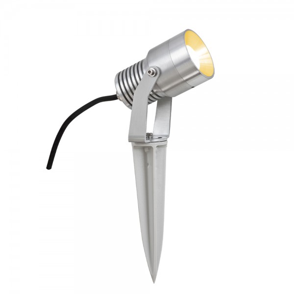 EVN LED Spot Aluminium schwenkbar drehbar rund 62x110mm 5W 3000K 300lm 21-40° 24V IP67 mit Erdspieß