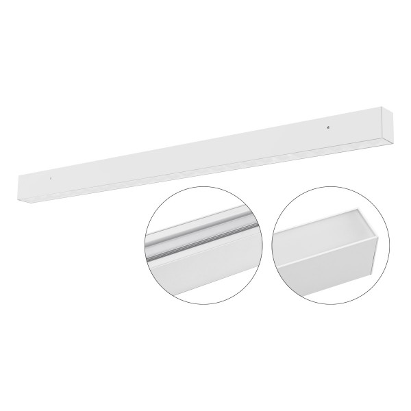 EVN LED Anbauleuchte weiß rechteckig 1204x56x75mm 50W 3000 bis 5700K 5250lm >80° 220-240V IP20