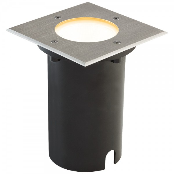 EVN viereckige Power-LED Bodeneinbauleuchte 125x125x157mm 100-240V 11W 740lm 3000K IP67 41-80° Edels