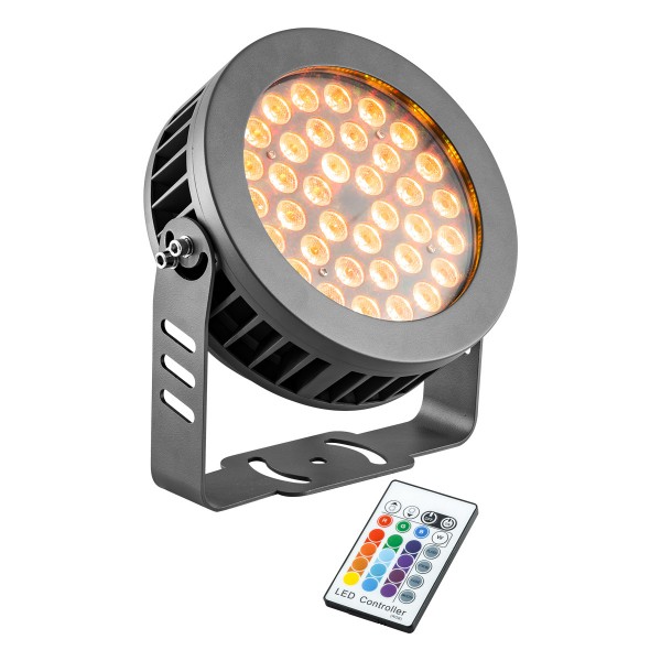 EVN schwenkbar drehbar runde LED Strahler 205x250mm 100-265V 36W 245 bis 1275lm IP65 21-40° anthrazi