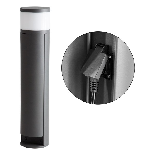 EVN LED Wegeleuchte anthrazit rund 100x480mm 3W 3000K 190lm 41-80° 220-240V IP44