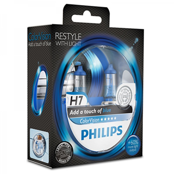 Philips ColorVision Blue H7 55W 12V 3350K warmweiß PX26d