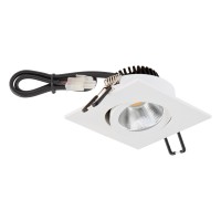 EVN Power-LED Leuchte weiß schwenkbar viereckig 83x83x32mm 6W 3000K 620lm 21-40° IP20  EVN Power-LED Leuchte weiß schwenkbar viereckig 83x83x32mm 6W 3000K 620lm 21-40° IP20