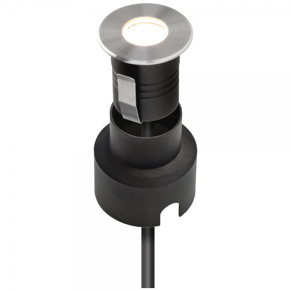 EVN Power-LED Bodeneinbauleuchte Edelstahl Optik rund 45x59mm 1,5W 3000K 62lm 21-40° 12V IP67