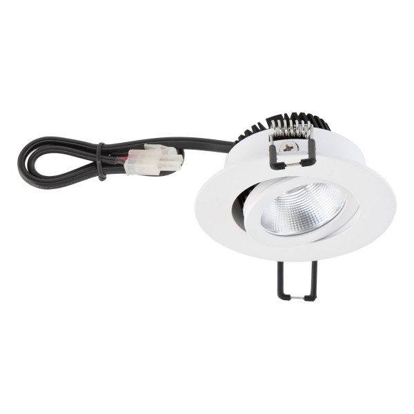 EVN schwenkbar runde Power-LED Leuchte 83x43mm 6W 60 bis 600lm 2000-3000K IP20 21-40° weiß