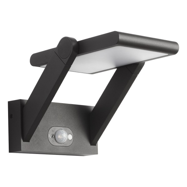 EVN LED Solar Wegeleuchte anthrazit rechteckig 152x162x240mm 1,6W 3000K 150lm >80° 3.7V IP54