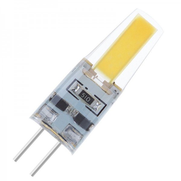 Modee LED COB Silikon Stiftsockellampe 2W 6000K tageslichtweiß 180lm G4 klar