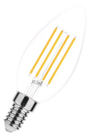 Modee Kerze B LED Filament 4-40W 840 kaltweiß 470lm E14 klar 360° 220-240V