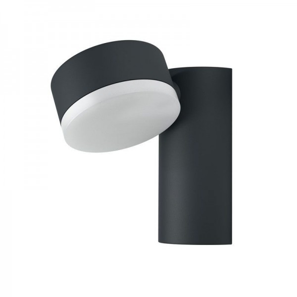Osram LED Wandleuchte Endura Style Spot Round 8W/830 440lm neutralweiß nicht dimmbar dunkelgrau IP44