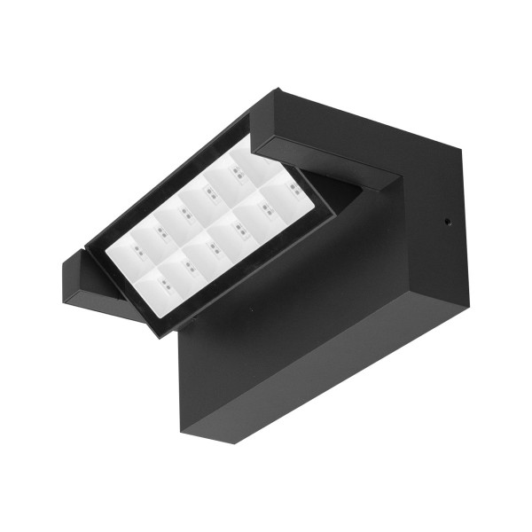 EVN rechteckige LED Leuchte 82x203x80mm 200-240V 8W 500lm 3000K IP65 41-80° anthrazit