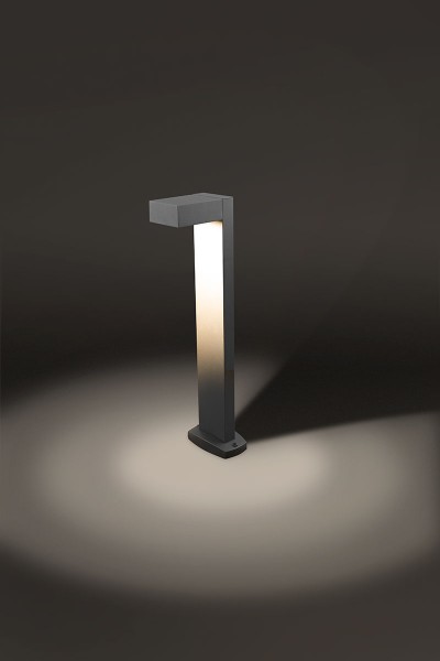 EVN Wegeleuchte anthrazit rechteckig 190x225x750mm 6W 3000K 450lm >80° 200-240V IP54