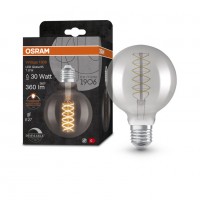 Vorschau: Osram / Ledvance Vintage 1906 Globe G95 LED Filament 7.8-30W 818 extra warmweiß 360lm dimmbar E27 rauchig 320° 220-240V Vorschau: Osram / Ledvance Vintage 1906 Globe G95 LED Filament 7.8-30W 818 extra warmweiß 360lm dimmbar E27 rauchig 320° 220-240V