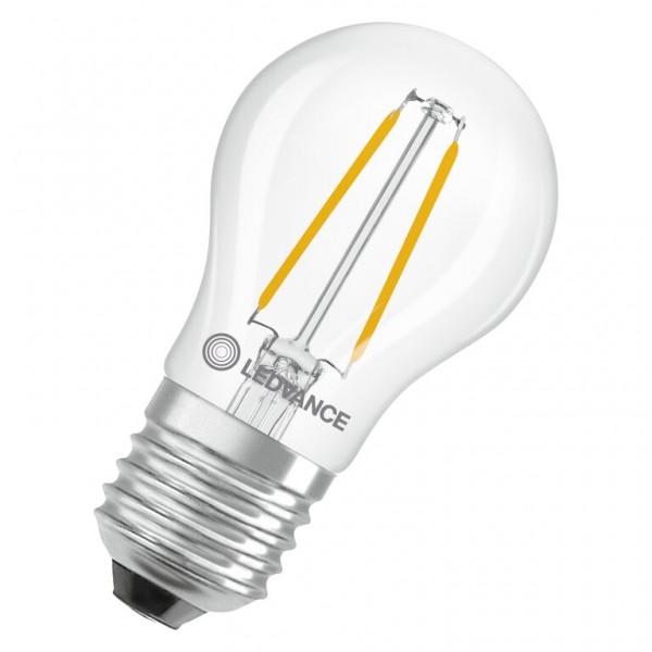Osram / Ledvance Tropfen P LED Filament Performance 1-15W 827 warmweiß 136lm E27 klar 300° 220-240V