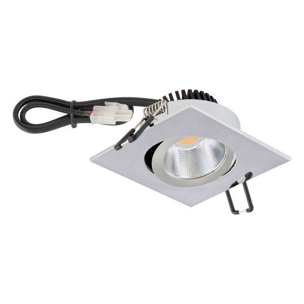 EVN Power-LED Leuchte Chrom schwenkbar viereckig 83x83x32mm 6W 4000K 683lm 21-40° IP20
