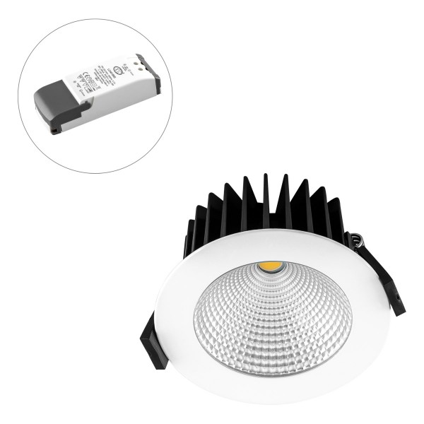 EVN LED Downlight weiß rund 103x60mm 10W 3000K 994lm 41-80° 220-240V IP44