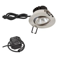 EVN Power-LED Leuchte inkl.Netzgerät Edelstahl Optik schwenkbar rund 83x48,5mm 6W 4000K 683lm 21-40° 220-240V IP65 EVN Power-LED Leuchte inkl.Netzgerät Edelstahl Optik schwenkbar rund 83x48,5mm 6W 4000K 683lm 21-40° 220-240V IP65