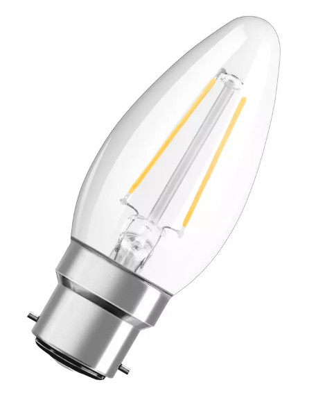 Osram Parathom Classic B LED Filament 2.5W 2700K warmweiß 250lm klar B22d