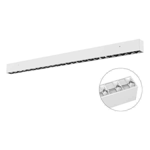 EVN rechteckige LED Leuchte inkl.Netzgerät(DALI) 1204x56x75mm 220-240V 36W 3825lm 4000K IP20 41-80°