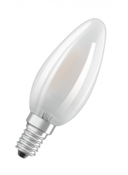 Osram / Ledvance Superstar+ Kerze B LED Filament 3.4-40W 927 warmweiß 470lm dimmbar E14 matt 300° 220-240V