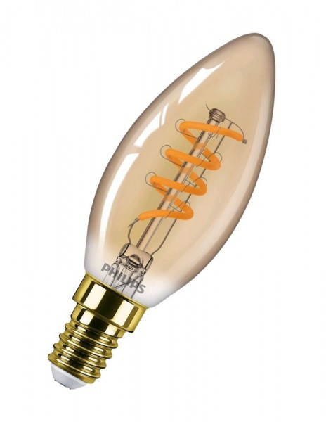 Philips LEDcandle Master Value B35 Filament 2.5W/818 extra warmweiß 136lm dimmbar bernstein-gold