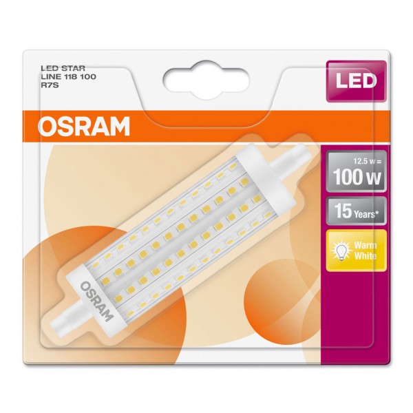Osram Star Line LED 12.5W/827 warmweiß 1521lm klar R7s