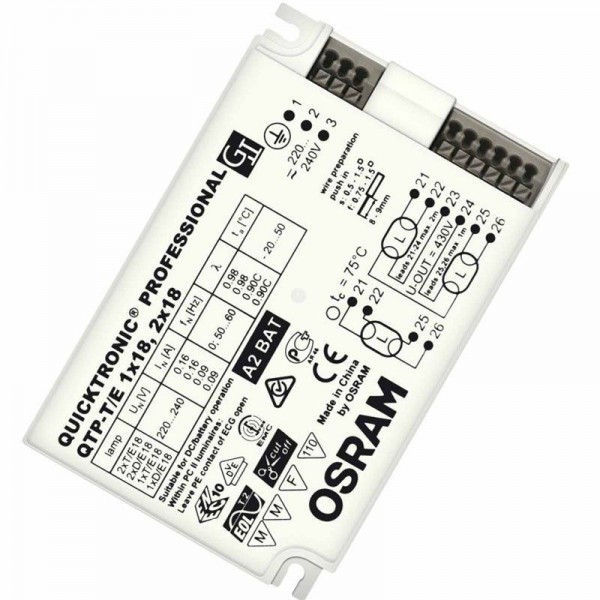 Osram/LEDVANCE QTP-T/E 1x18, 2x18W 220-240V