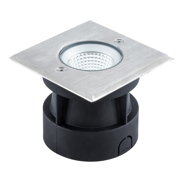 EVN LED Bodeneinbauleuchte Edelstahl Optik viereckig 120x120x94mm 3W 3000K 235lm 41-80° 100-240V IP67