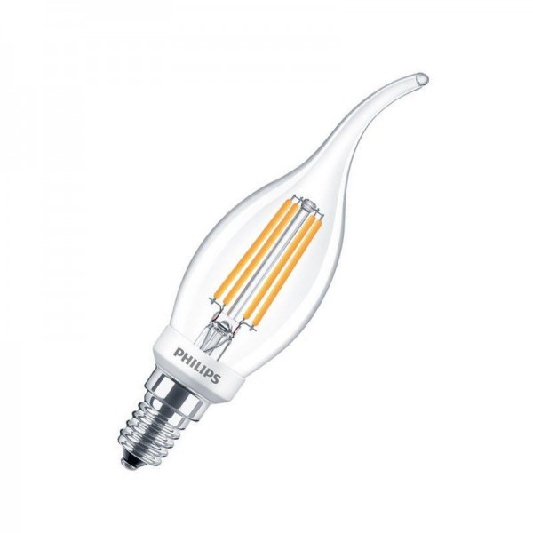 Philips LEDcandle Classic BA35 Filament 5W 2700K warmweiß 470lm E14 klar dimmbar