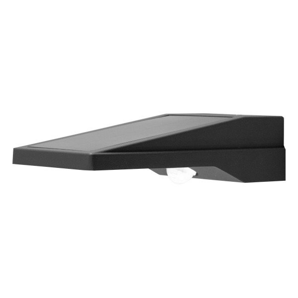 EVN LED Solar Wandleuchte anthrazit rechteckig 190x113x53mm 1W 3000K 96lm >80° 3.7V IP54
