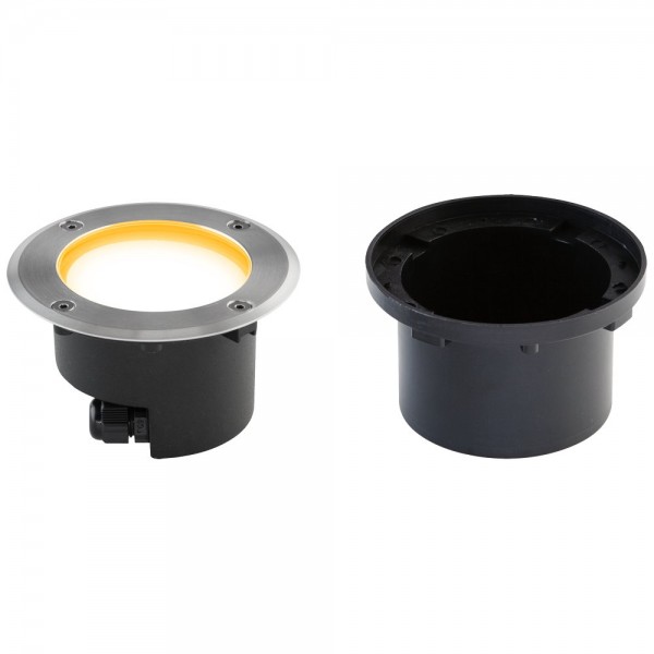 EVN LED Bodeneinbauleuchte Edelstahl Optik rund 119x68mm 6W 3000K 450lm 230V IP67