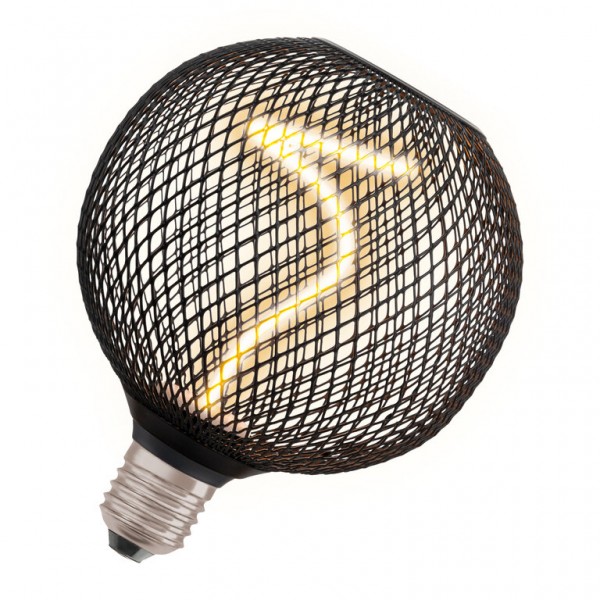 Osram / Ledvance Decor Globe G125 LED Filament Spiral 3.5-14W 818 extra warmweiß 130lm dimmbar E27 schwarz 320° 220-240V