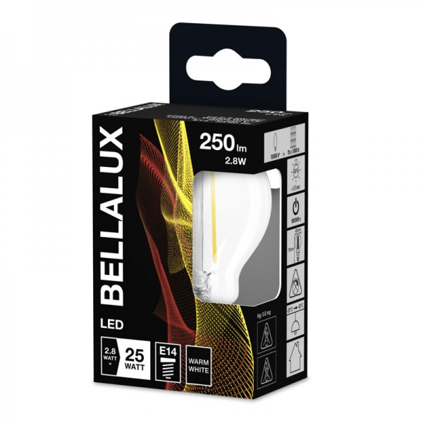 Osram Bellalux Classic P45 LED Filament 2.5W/827 warmweiß 250lm klar E14