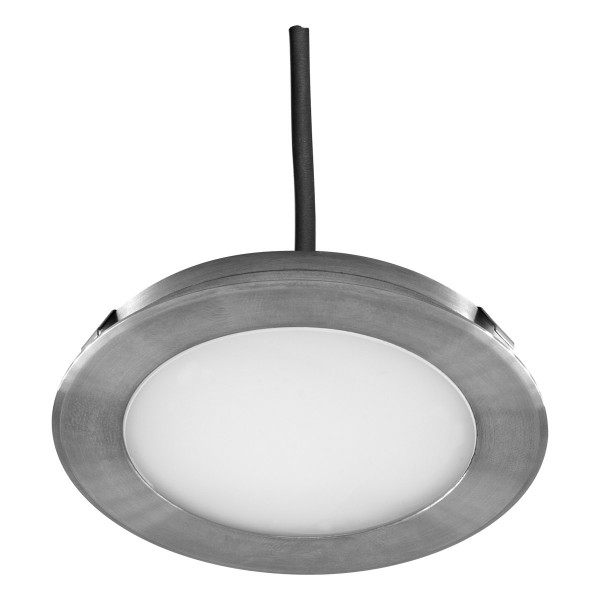 EVN runde LED Bodeneinbauleuchte 85x15mm 12V 1,5W 108lm 3000K IP67 >80° Edelstahl Optik