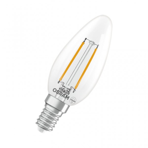 Osram / Ledvance Superstar Kerze B LED Filament 1.8-25W 827 warmweiß 250lm dimmbar E14 klar 320° 220-240V