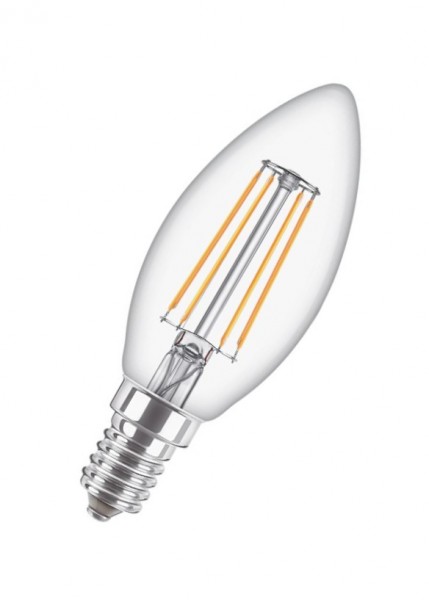 Philips CorePro LEDcandle Filament B35 4.3W/827 warmweiß 470lm klar E14