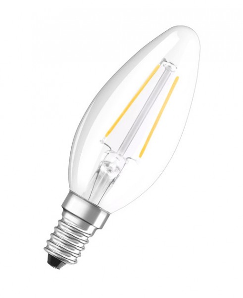 Osram Star Classic B35 LED Filament 1.5W/827 warmweiß 136lm klar E14