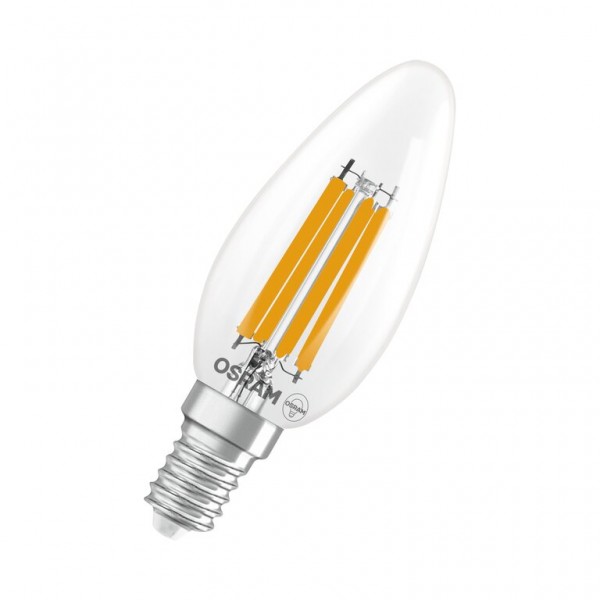 Osram / Ledvance Superstar Kerze B LED Filament 3.4-40W 840 kaltweiß 470lm dimmbar E14 klar 320° 220-240V