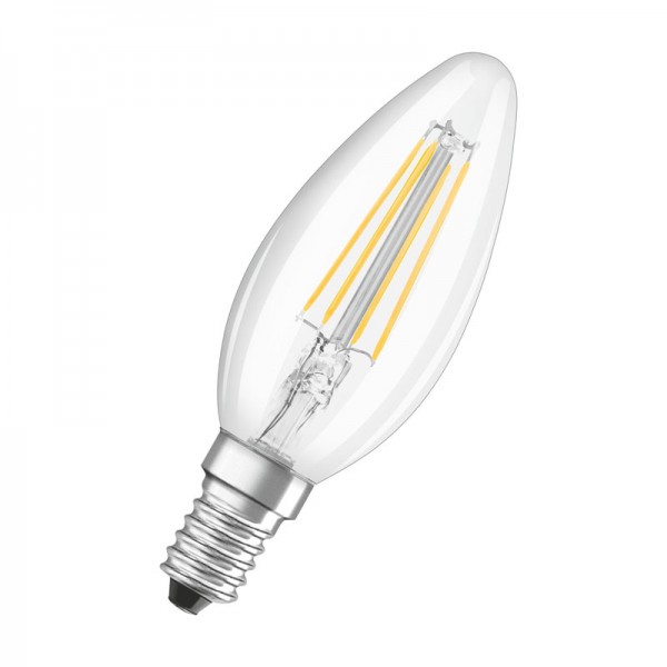 Osram Bellalux Classic B35 LED Filament 4W/827 warmweiß 470lm klar E14