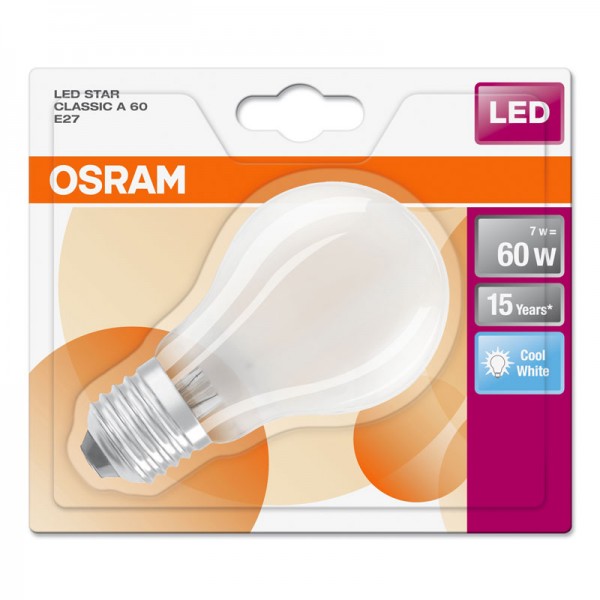 Osram Star Classic A60 LED 7W/840 kaltweiß 806lm matt E27