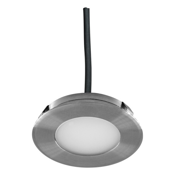 EVN LED Bodeneinbauleuchte Edelstahl Optik rund 60x15mm 1W 3000K 47lm >80° 12V IP67