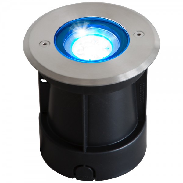 EVN LED Bodeneinbauleuchte Edelstahl Optik rund 120x110mm 8W 3000K 330lm 41-80° 24V IP67