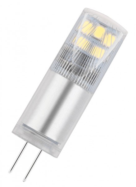 Modee Alu-Plastik Pin SMD LED 1.8-21W 827 warmweiß 200lm G4 klar 300° 1er Blister 12V