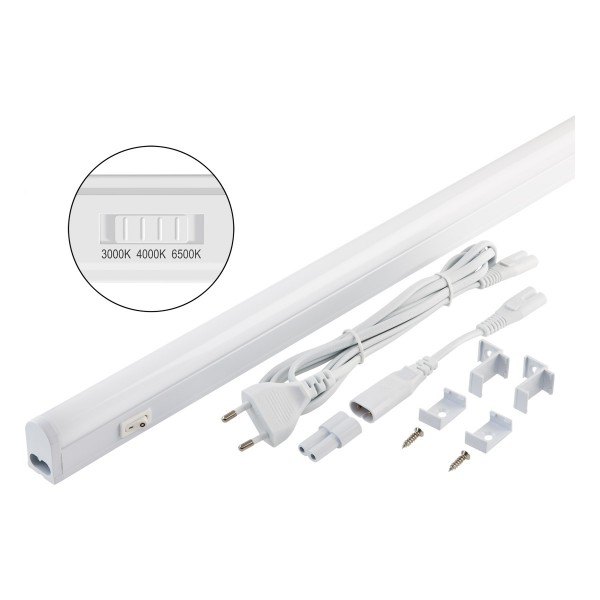 EVN rechteckige LED Leuchte 1438x28x36mm 220-240V 22W 2120lm 3000-6500K IP20 weiß