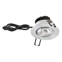 EVN Power-LED Leuchte Aluminium poliert schwenkbar rund 83x48,5mm 6W 4000K 683lm 21-40° IP65 EVN Power-LED Leuchte Aluminium poliert schwenkbar rund 83x48,5mm 6W 4000K 683lm 21-40° IP65