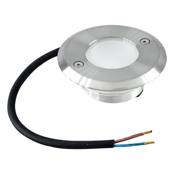 EVN LED Leuchte Edelstahl Optik rund 84x43mm 1W 3000K 60lm IP65