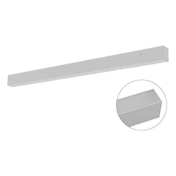 EVN rechteckige LED Leuchte 1204x56x75mm 220-240V 36W 4000lm 3000 bis 5700K IP20 >80° Silber