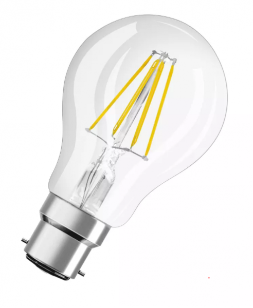 Osram Star Classic A LED Filament 4W/827 warmweiß 470lm klar B22d