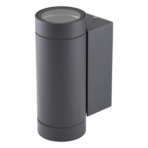EVN 2-flammige Wandleuchte anthrazit rund 65x103mm 220-240V IP54