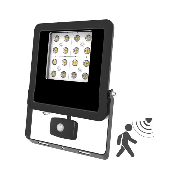 EVN LED Strahler schwarz schwenkbar rechteckig 203x60x285mm 30W 4000K 3600lm >80° 220-240V IP44