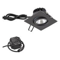EVN Power-LED Leuchte anthrazit schwenkbar viereckig 83x83x48,5mm 8,4W 3000K 1010lm 21-40° 220-240V IP65 EVN Power-LED Leuchte anthrazit schwenkbar viereckig 83x83x48,5mm 8,4W 3000K 1010lm 21-40° 220-240V IP65